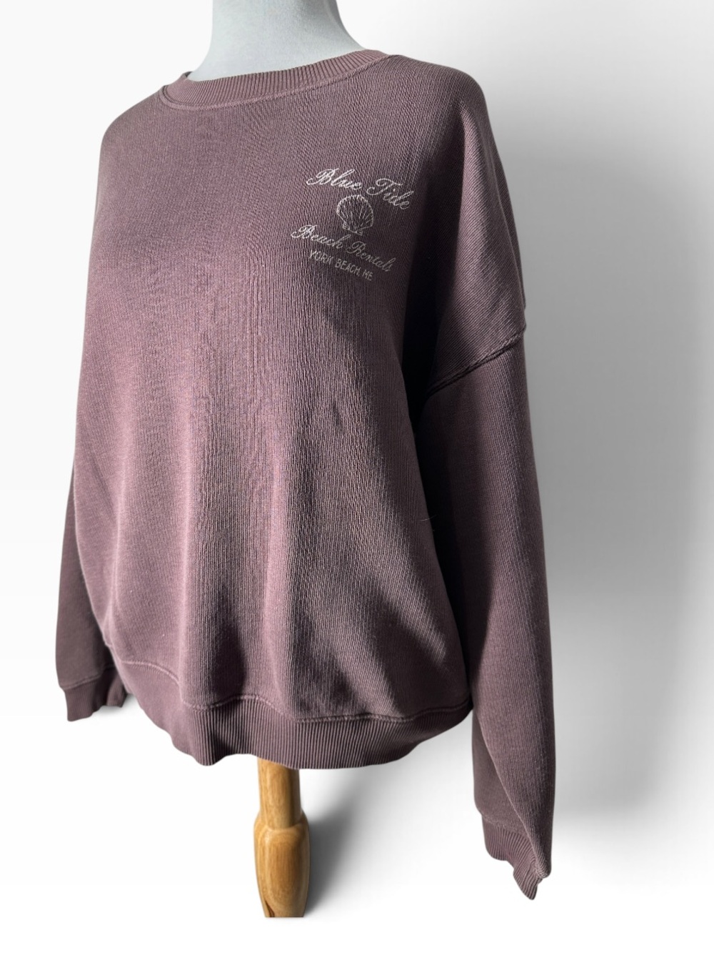 American Eagle Outfitters AE relaxed-fit mauve crewneck sweatshirt costal sz M